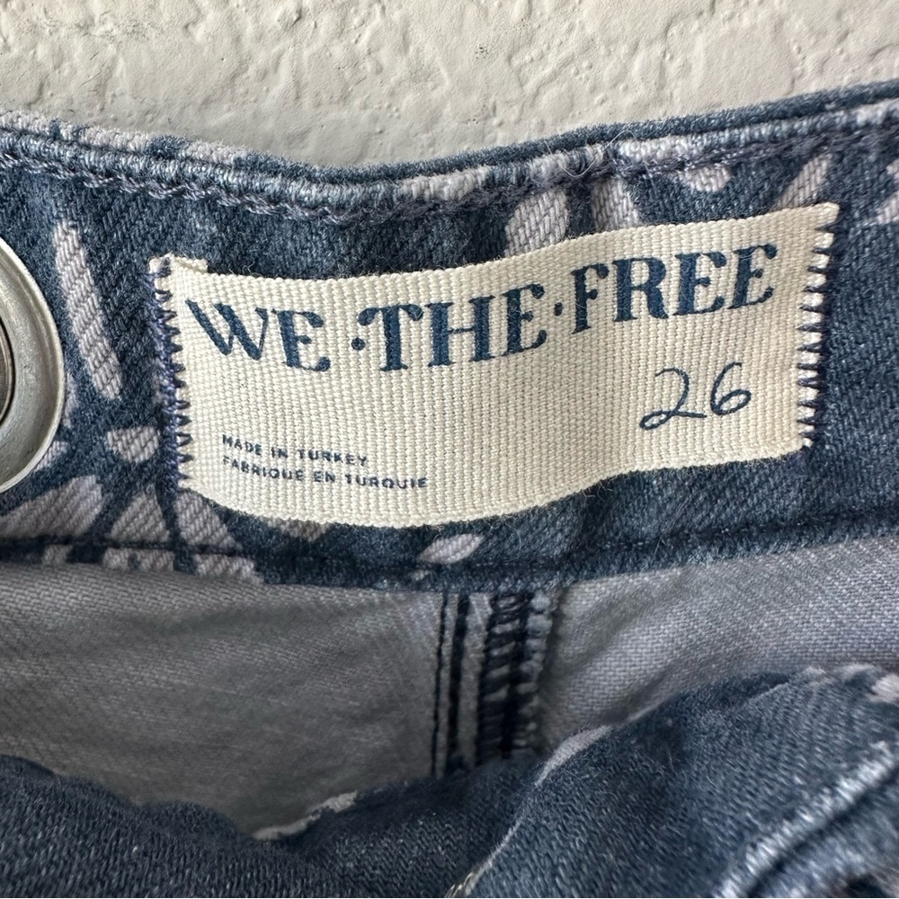 We The Free Moxie Printed Low-Slung Barrel Jeans in Wallpaper Geo SZ 26 - Picture 6 of 8